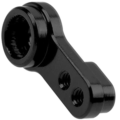 2Pcs ShareGoo Aluminum FCX24 Servo Arms RC Steering Servo Horn Compatible with FMS FCX24 1/24 RC Car (Black) - color: Black