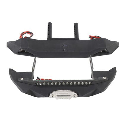 Racing Metal Front Rear Bumper Set Compatible with Axial SCX10 90046 RC Crawler 6061 Aluminum Alloy Collision Kit Mounting Hardware