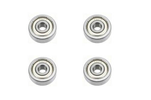 4-Pack 638-ZZ Double Rubber Sealed deep Groove Ball Bearings, 8MMx28MMx9MM, pre-Lubricated, Stable Performance, and Cost-Effective Ball Bearings - size: 638ZZ
