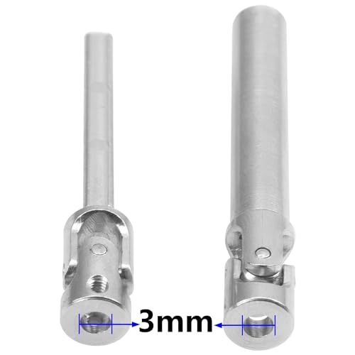 2Pcs Vgoohobby 2mm 3mm 4mm Metal RC Drive Shaft CVD Driveshaft Compatible with WLtoys Axial MN Model WPL Tamiya 1/24 1/18 1/16 1/14 1/12 RC Military Crawler Car Tractor Truck (60-80mm 3-3) - color: 60-80mm 3-3