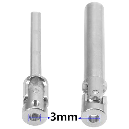 2Pcs Vgoohobby 2mm 3mm 4mm Metal RC Drive Shaft CVD Driveshaft Compatible with WLtoys Axial MN Model WPL Tamiya 1/24 1/18 1/16 1/14 1/12 RC Military Crawler Car Tractor Truck (60-80mm 3-3) - color: 60-80mm 3-3