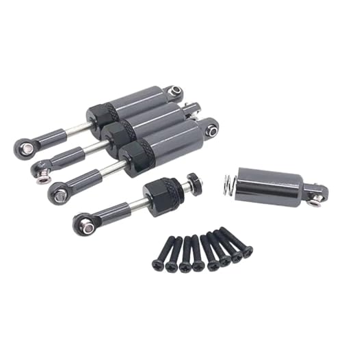 RC Crawlers Models For HSP 18301 18302 18311 18312 18321 18322 4WD 1/18 Metal Shock Absorber Oil Adjustable Set Car Truck Crawler 65mm Model RC(Gray) - color: Gray