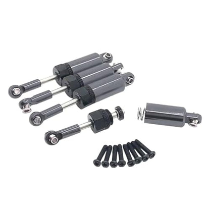 RC Crawlers Models For HSP 18301 18302 18311 18312 18321 18322 4WD 1/18 Metal Shock Absorber Oil Adjustable Set Car Truck Crawler 65mm Model RC(Gray) - color: Gray