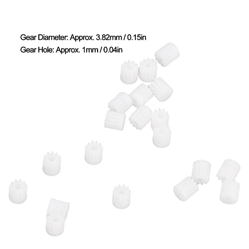 VGEBY RC Motor Plastic Gear,20pcs Plastic Motor Gear 1/24 for SCX24 11T Remote Control Car Replacement Accessories Scx24 Motor Scx24 Motor Gear Scx24 Pinion Gear