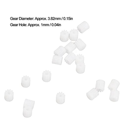 VGEBY RC Motor Plastic Gear,20pcs Plastic Motor Gear 1/24 for SCX24 11T Remote Control Car Replacement Accessories Scx24 Motor Scx24 Motor Gear Scx24 Pinion Gear