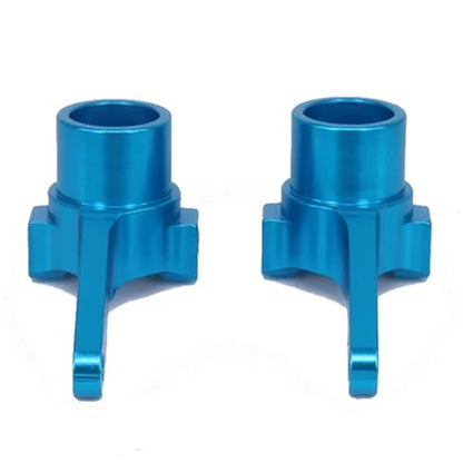 Steering Knuckle Models For Kyosho For Optima 4Wd 1/10 Aluminum 2PCS/set Steering Hub Carrier Blocks RC Model Car For Buggy Off-Road Hopup Parts(Blue) - color: Blue