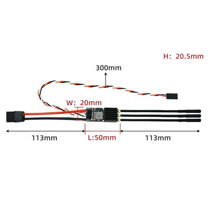 120A Brushless ESC 2-8S 12V 10A BEC for RC Crawler Car ESCape32 | with XT60 & 4.0mm Bullet Plug, Support Dshot, PWM, Oneshot, Multishot