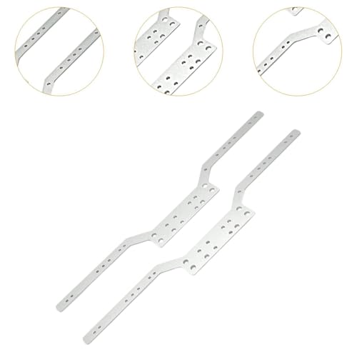Yiju 2 Pieces Rc Car Chassis Rails Aluminium Alloy Rc Crawler Chassis Frame Rails Convenient Accessories Suitable for Rc Car Assembly Hobby C, Argent - color: Argent