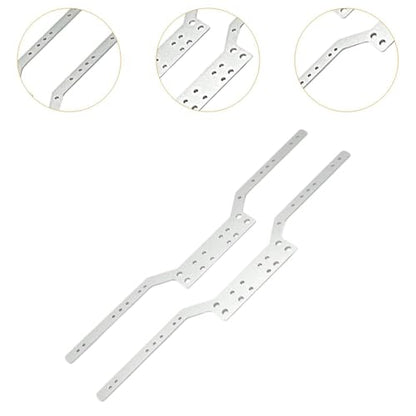 Yiju 2 Pieces Rc Car Chassis Rails Aluminium Alloy Rc Crawler Chassis Frame Rails Convenient Accessories Suitable for Rc Car Assembly Hobby C, Argent - color: Argent