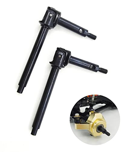 Steel RC Front Axle Drive Shaft for 1/24 C10 SCX24 Upgrades Accessories | Universal Driveshaft CVD Set for /24 C10/JLU/Bronco/Gladiator/Deadbolt RC Crawler Car,Smooth Transmission,CNC Machined