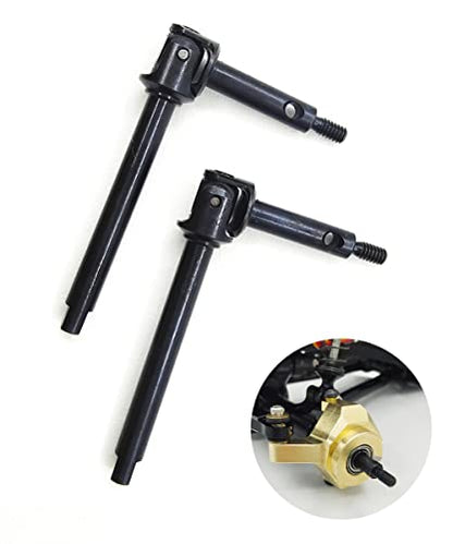 Steel RC Front Axle Drive Shaft for 1/24 C10 SCX24 Upgrades Accessories | Universal Driveshaft CVD Set for /24 C10/JLU/Bronco/Gladiator/Deadbolt RC Crawler Car,Smooth Transmission,CNC Machined