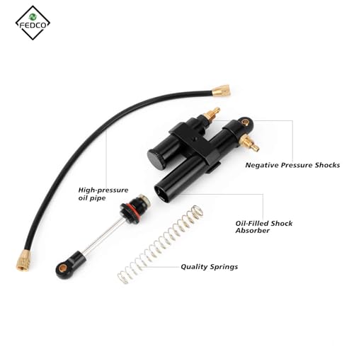 SCX10 Shocks 100MM Negative Pressure Shocks Oil-Filled Aluminum Shock Absorber For RedCat Everest Gen7 SCX10 III Pro Upgrade Parts 1/10 RC Crawler