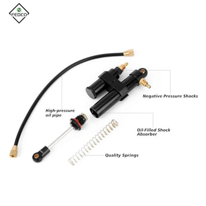 SCX10 Shocks 100MM Negative Pressure Shocks Oil-Filled Aluminum Shock Absorber For RedCat Everest Gen7 SCX10 III Pro Upgrade Parts 1/10 RC Crawler
