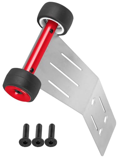 RC Upgrade Parts Steel Wheelie Bar for 1/16 Mini Maxx 4WD RTR Brushless Monster Truck (#107154-1),Tail Wheel Head up Wheel Hop Ups,Red(1 PCS - color: Red-(1 Pcs）