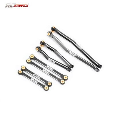 RCAWD CR18P High Clearance Tie Rods Set RC Linkage for Hobby Plus Rock Van, Trail Hunter, EVO Harvest, FUR-2411 Upgrades Parts Black - color: Black
