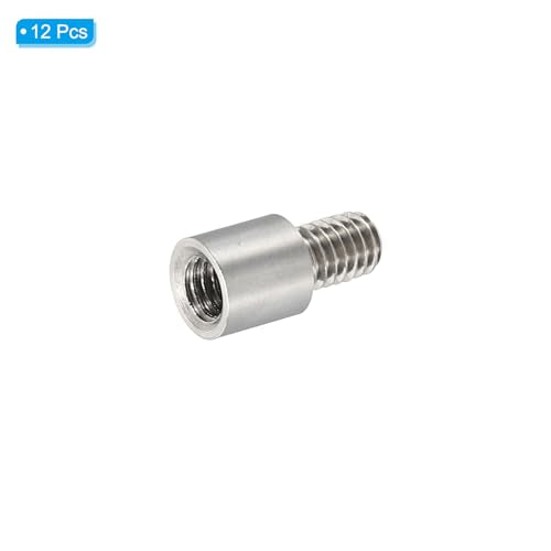 PATIKIL 12pcs M4 Standoffs, M4 6+6mm Spacer Standoffs Steel Threaded Standoffs Screws Kit 4mm ID 6mm OD Metric Male Female Thread Adapters for Circuit Board PCB RC Drones Motherboard - size: 6+6mm L