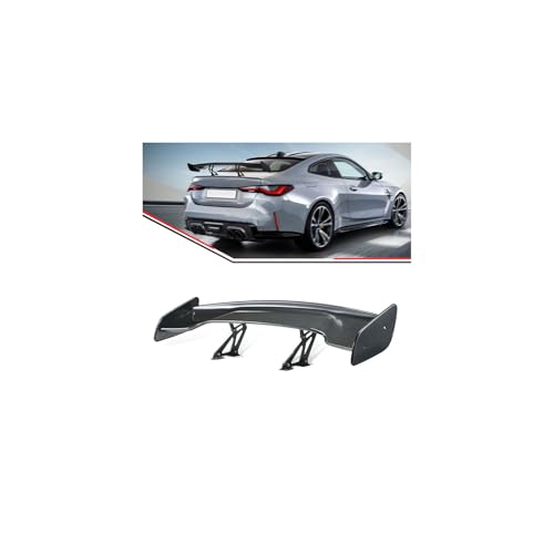 57" Car Rear GT Wing Spoiler, ABS & Aluminum Alloy Universal Rear Spoiler with Adjustable Bracket, Carbon Fiber - style: Carbon Fiber