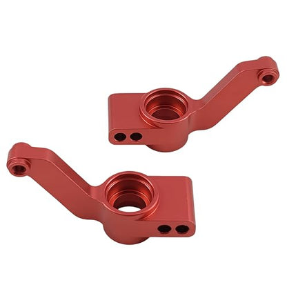Aluminum Rear Axle Carriers for Slash Stampede Rustler 4X4 4WD (Red) | 1/10,Rear Knuckles,Stub Axle Hubs,1952,CNC Machined,Heavy Duty,High Strength,Precision Fit,Wear Resistant,RC Upgrade - color: Red