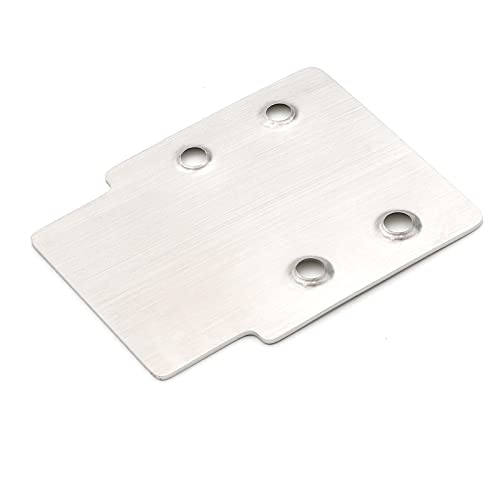 Palumma RC Chassis Armors Set, Stainless Steel Chassis Armors Protection Skid Plate for 1/10 TRAXXAS Slash 2WD RC Car Upgrade Part(Silver)