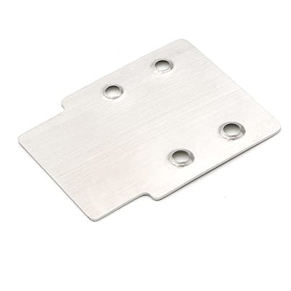 Palumma RC Chassis Armors Set, Stainless Steel Chassis Armors Protection Skid Plate for 1/10 TRAXXAS Slash 2WD RC Car Upgrade Part(Silver)