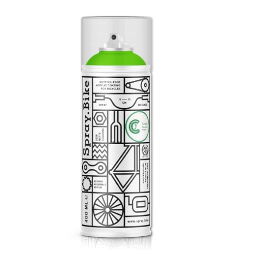 Spray.Bike Spray Paint - Bethnal Green (Grass Green) | Designed Mainly for Bicycles | Multi-Use Acrylic Spray Paint for Metal, Plastic | High Coverage Bike Paint, 400ml - color: Bethnal Green