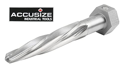 Accusize Industrial Tools 13/16 inch Bridge Reamer, Magnetic Hex Shank, Hss Spiral Flutes Aligning Reamers, Car Reamers, 1523-8035 | Magnetic Hex Shank, HSS Spiral Flutes Aligning Reamers, Size: 13/16", Flt Len: 5", OAL: 7", Hex Shank Size: 1-1/4" - size: