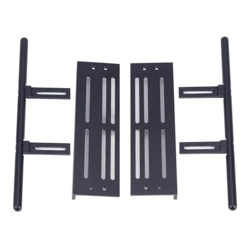1/10 RC Crawler Pedal Side Boards,2PCS Steps Plate Rock Sliders Running Boards Foot-Plate for 1/10 RC Crawler Car SCX10 I II TRX4 CC01 RGT 86100 GEN8 Wrangler Chassis Parts (Black) - color: Black