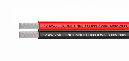 TUOFENG 12 AWG Silicone Electrical Wire, 30 Feet | 15 ft Black and 15 ft Red, 2 Conductor Parallel Wire, Soft and Flexible, Tinned Copper Wire, Insulated Stranded Wires - size: 12 AWG 2 parallel wire 15ft