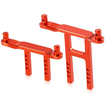 Aluminum Alloy Front & Rear Body Mount Post，Red | Upgrade Parts, For Tra-xxas 1/18 Latrax Teton Desert Prerunner SST, RC Car - color: Red
