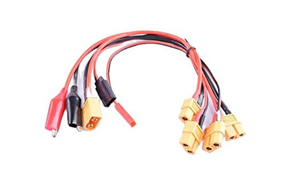 Replacement Part For 4 Pcs Female XT60 Charge Cable Set JST Croc Clips For RC Charger Mini B6AC