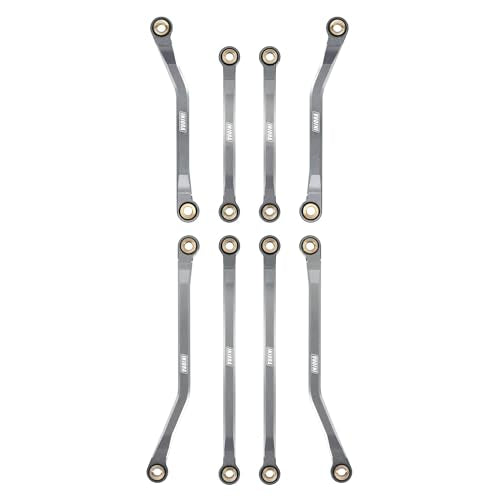 INJORA High Clearance Chassis Links CNC Aluminum Links Set for TRX4M Defender Bronco 1/18 Upgrade Parts (Grey)