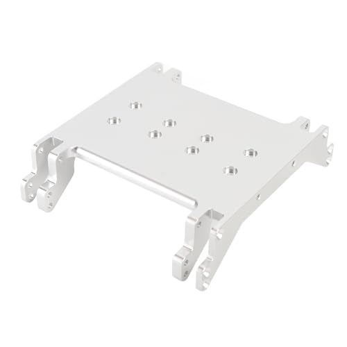 CHICIRIS RC Car Chassis Skid Plate, Aluminum Alloy Lightweight High Strength with Multiple Mounting Holes for RR10 1/10 RC Car (Silver)
