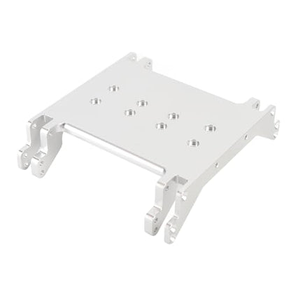 CHICIRIS RC Car Chassis Skid Plate, Aluminum Alloy Lightweight High Strength with Multiple Mounting Holes for RR10 1/10 RC Car (Silver)
