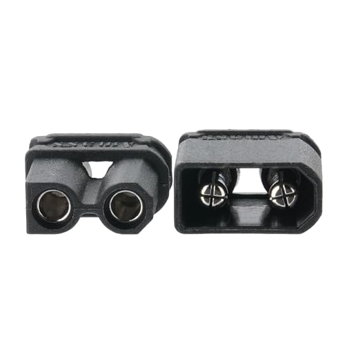 ELFCULB 20 Pairs Amass XT30U Upgrade Male & Female Connectors, Nickel Plated Drone, for RC UAV Robots (Black) - color: 20 Pairs XT30U(Black)