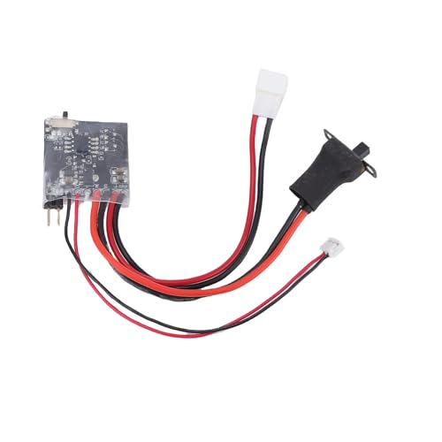 Keenso Brushed ESC, 30A Mini Electronic Speed Controller with Brake for 2S LiPo and NiMH Battery in 1/32 1/18 /24 Scale RC Cars