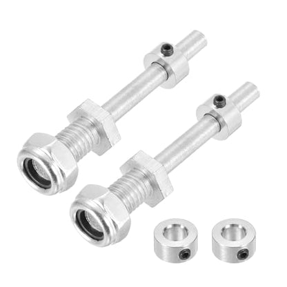MECCANIXITY 5/16 Inch Diameter x 2.2 Inch Length 2 Set Landing Gear Axle Shaft Drive Axle with Nuts for RC Airplane - size: 5/16x2.2 Inch