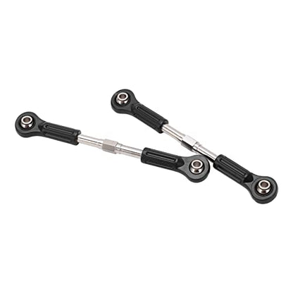 Generic Metal Steering Tie Rod, 2pcs Alloy Ball Head Linkage Pull Rod for 1/8 1/10 RC Cars Trucks SUV, with Enhanced Durability and Flexible Steering