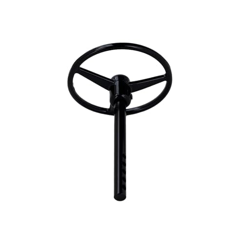 Aluminum Universal RC Steering Wheel for 1/10 Scale RC Crawler Car Axial SCX10 TRX4 D90 D110 Interior Accessories (Black) - color: Black