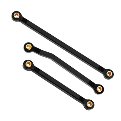 High Clearance Links Set CNC Aluminium Chassis Link for TRX4M High Trail K10 F150 1/18 RC Crawler Upgrade Part (Black) - color: Black