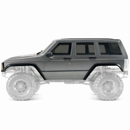 6.10in Wheelbase ABS Hardtop Cherokee Body for TRX4M Bronco Defender Chassis, 1/18 RC Crawler Body Shell with Front & Rear Bumpers (Silver Grey) - color: Silver Grey