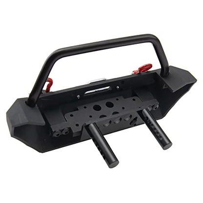ShareGoo Metal Bumper with Tow Trailer Compatible with Axial SCX10 90046 90047 Traxxas TRX-4 Redcat Gen8 1/10 RC Crawler Car (Front Bumper) - style: Front Bumper