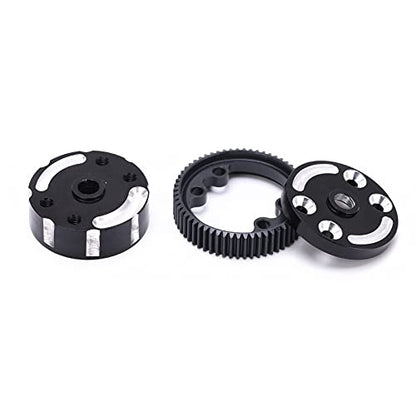 Alomejor Aluminum Alloy Sealed Differential Case, CNC Steel Gears Lightweight Durable for Slash 1/10 RC Car, with 4 O Rings to Prevent Leakage