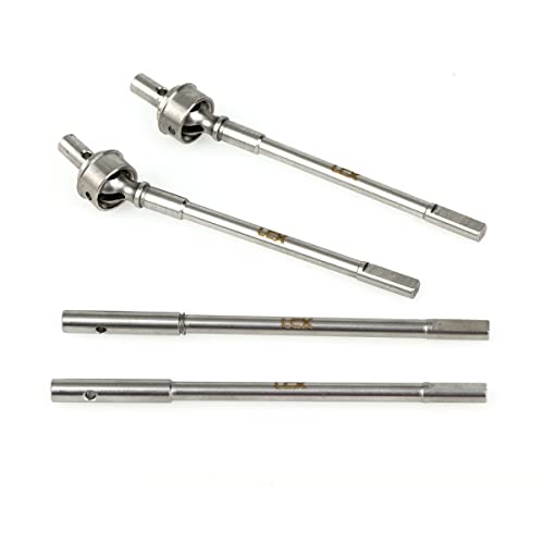 LCX Racing 1/10th RC Crawler Car Stainless Steel Front Portal Axle Internal CVD Drive Shaft Rear Portal Axle Drive Shaft for Axial SCX10 II AR44 Axle Portal Axles, Upgrades Parts Accessories