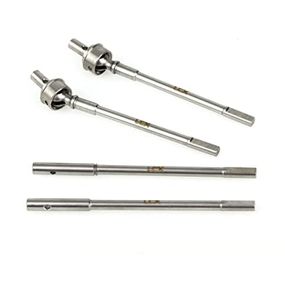 LCX Racing 1/10th RC Crawler Car Stainless Steel Front Portal Axle Internal CVD Drive Shaft Rear Portal Axle Drive Shaft for Axial SCX10 II AR44 Axle Portal Axles, Upgrades Parts Accessories