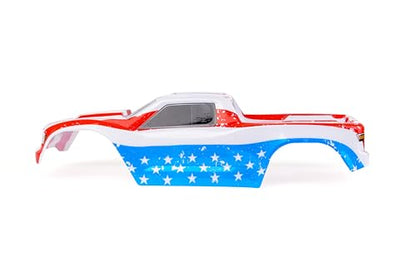 Musbeler Custom Body Compatible for V2 Maxx WideMaxx 1/10 4X4 4WD Truck Shell Cover (USA Flag) - color: Usa Flag