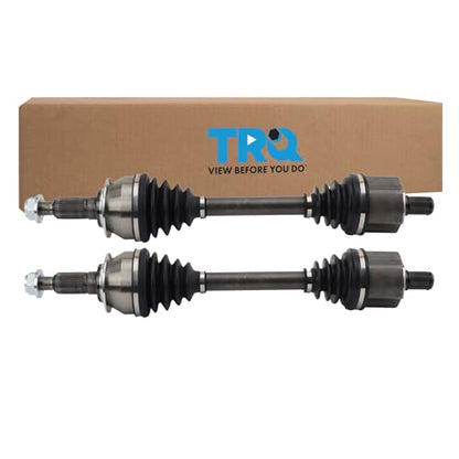 TRQ Front Left and Right CV Axle Assembly Set 2 Piece for 2019-2021 Chevrolet Silverado 1500 4WD Without Lift Package 2019-2021 GMC Sierra 1500 4WD Without Lift Package 2021-2022 Tahoe 4WD Yukon 4WD - style: CSA52058