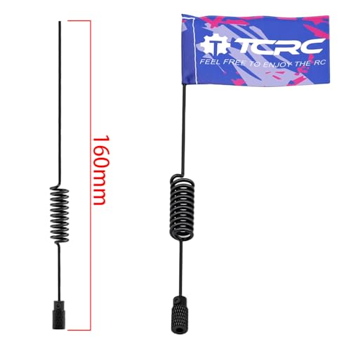16cm Decoration Antenna with Flag for 1/24 SCX24 AX24 FCX24 1/18 TRX4M Redcat Ascent18 HPI Venture18 FCX18 RC Crawler Car Upgrades