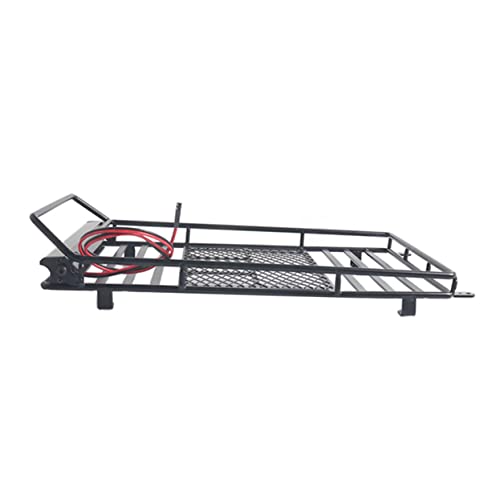 Car Roof Luggage Holder Rack Led Light Rc Crawler Storage Shelf Car Roof Cargo Bracket for Simulation Accessories Lightweight Design