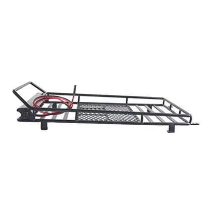 Car Roof Luggage Holder Rack Led Light Rc Crawler Storage Shelf Car Roof Cargo Bracket for Simulation Accessories Lightweight Design