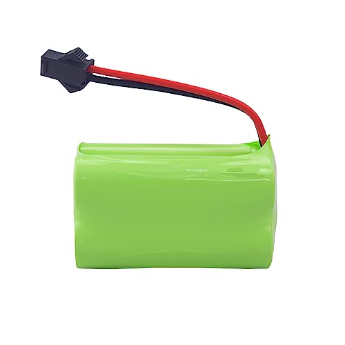 2PCS AA 4.8V 800mAh Charging Battery with SM-2P Plug and USB Charging Cable for 1/28 Stunt RC Car C128 1/28 NB2801 NB2802 NB2803 Double-Sided Rolling and Spinning Stunt Car Robot Electric Toy